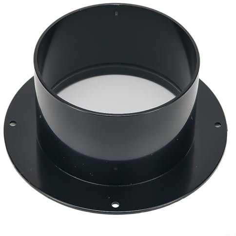 Flangia diritta per tubi di ventilazione, in ABS, 10,2 cm, connettori per condotti di ventilazione, ventilatori, cappe da cucina (100 mm)