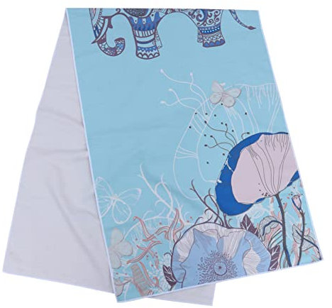 KICHOUSE 1Stk Elefanten-Yoga-Matte zusammenklappbare Trainingsmatte modisches Yoga-Pad Yoga-Zubehör gymnastikmatten turnmatten schickes yogapad Vintage Yogamatte Doppelseitiges Vlies Blue