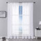 MRTREES White Sheer Curtains with Rod Pocket, Net Curtains for Windows 72 Inch Drop, Soft and Lightweight for Bedroom Living Room, 2 Panels 142x183 CM 56x72 Inch White