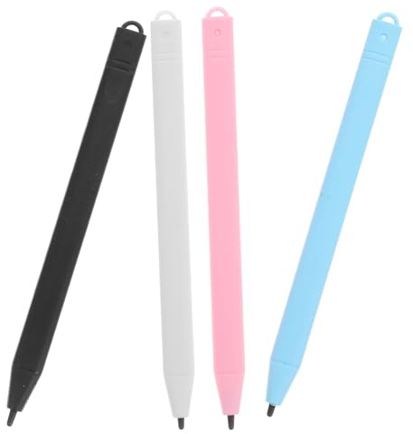 Ersatzstifte Kunststoff 4 Stück-Pack, für LCD Schreibtabletts, 12 Zoll | Stifte für Digitales Schreibpad, für Bürobesprechungen und Erwachsene, Bequem zu Halten, 18 Gramm