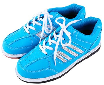Leichtrit Zapatos de Bolos Hombre,Zapatos de Bolos Unisex Adulto,Zapatos de Bolos Adulto,Zapatos de césped de Bolos,Bowling Shoes,Antideslizante,TranspirableLigeros,para Principiante,Rosa,Azul