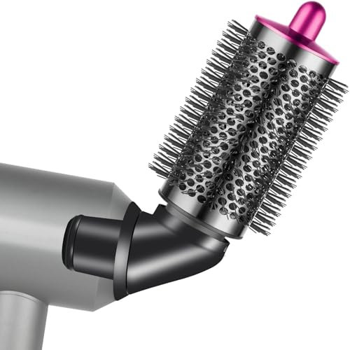 YTCHYYSK Large Round Volumizing Brush Attachment and Adaptor for Dyson Supersonic Hair Dryer, 360 Rotatable for Smooth Volumize Hair and Add Volume