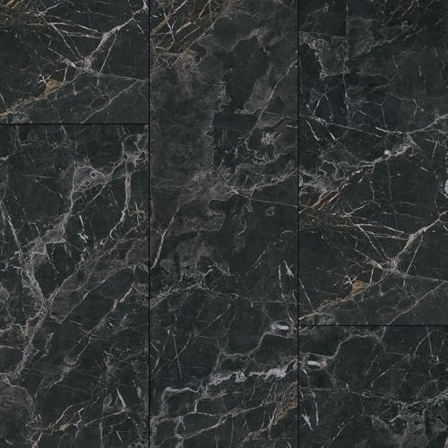 IMPERIAL STUDIOS Stonex Stone Effect Wood Laminate Flooring for kitchen, Bathroom - 10mm Thick, 1206x402mm, 2.424m² - Click Lock UNIFIT Easy Installation (Tunisia Marble) - Free 2mm Silver Underlay