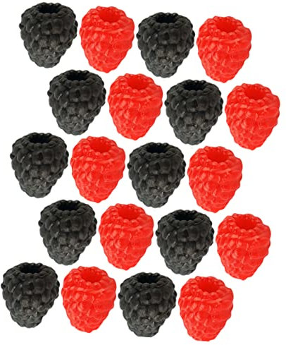 Cabilock 20 Piezas Frutas Artificiales Simulación de Frambuesa para Decoración de Ventanas y Accesorios para Fotografía Adornos de Frutas para Tiendas y Celebraciones