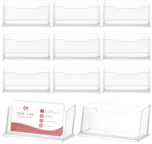 11 Pcs Porte Carte de Visites, Porte-cartes de Visite en Transparents