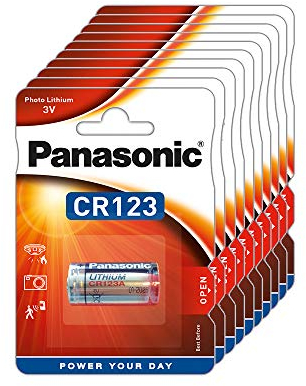 Panasonic CR123 Batteries (CR123a) - Pack of 10