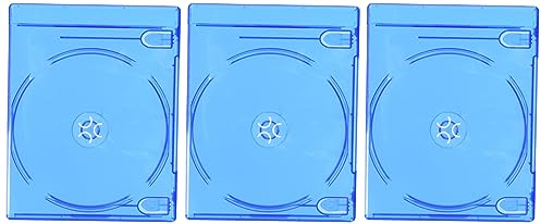 Hama Blu-ray-Doppelhülle (Auch passend für CDs und DVDs, Mit Folie zum Einstecken des Covers) blau, 00051468