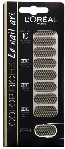 L 'Oréal Paris Color Riche Nail Stickers 010 Gold Lingerie, Pack of 1