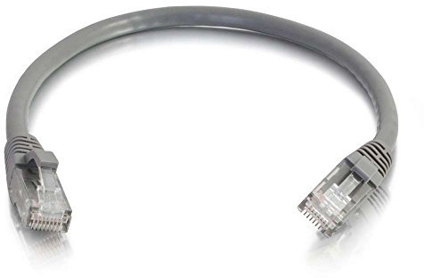 C2G Câble de raccordement réseau Cat6 avec gaine non blindé (UTP) - Cordon de raccordement - RJ-45 (M) pour RJ-45 (M) - 100 m - UTP - CAT 6 - moulé, sans accroc, bloqué - gris