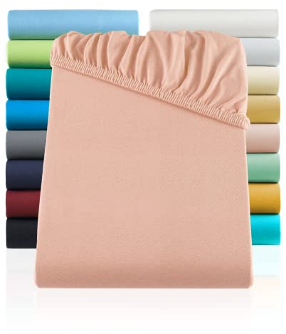 SHC by BaSaTex Jersey Kinder Spannbettlaken Bettlaken 2er Pack | Spannbetttuch Spannleintuch für Kinderbett und Babybett aus 100% Baumwolle | 70x140 Farbe Altrosa Rosa