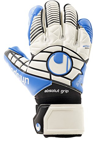 uhlsport Handschuhe Eliminator ABSOLUTGRIP HN, weiß/Schwarz/Energy blau, 10.5