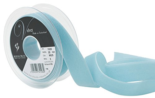Berisfords Velvet Ribbon Hortensia 30mm - Nylon Craft Ribbon for Sewing, Gift Wrapping and Hair Accessories