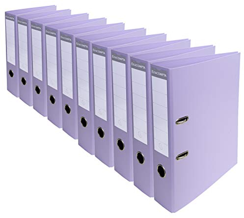 Exacompta 53754E Premium Kunststoff-Ordner (Flieder, Rücken 70 mm | 10er Pack)