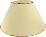 Lampenschirm *rund* für Tischlampen, Chintz beige, Goldkante glänzend, Du=35 /Do=16/H=20cmm Befestigung unten E27