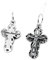 NKlaus Kettenanhänger Jesus Kreuz 925 Silber Orthodoxe Anhänger Glaubenssymbol K16