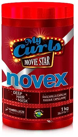 NOVEX Value Size Deep Conditioning Haarmasken angereichert mit natürlichen Inhaltsstoffen (1 kg) (My Curls Movie Star Deep Hair Mask 1000 ml)