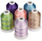 Simthread 6 colori poliestere variegato ricamo macchina filo 1100 yards (1000 m) per la decorazione Babylock cantante fratello Janome Pfaff Husqvarna ricamo e macchina da cucire - Anemone Garden