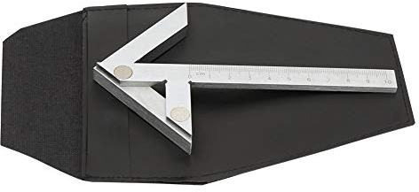 100 × 70mm Spurweite Präzisions Winkelmesser,Zentriervierkant Kohlenstoffstahl Rundstabmarkierung Zentriersucher
