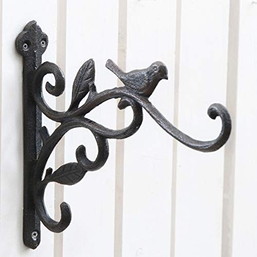 Dio Wandhalterung Vogel Haken 23x19 cm Blumenampel Halter Wandhaken Gusseisen