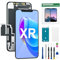 for iPhone XR Screen Replacement HD LCD 6.1 Display and 3D Touch Digitizer Assembly with Repair Tools, Waterproof Tape, Screen Protector, and True Tone