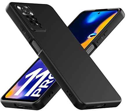 Cresee Hülle für Xiaomi Redmi Note 11 Pro 4G / Note 11 Pro 5G / Note 12 Pro 4G, TPU Case Handyhülle mit [Kamera Schutz] [Weiche Innenschicht] Dünn Schutzhülle Stoßfest Cover, Schwarz