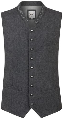 Stockerpoint Devito Herren Trachtenweste, Grau, 50