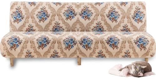 Jianyana - Modern Sofabezug Ohne Armlehnen 3 Sitzer, Sofa überzug ohne Armlehnen, Spandex Couchbezug Elastischer Antirutsch Clic Clac Sitzbänke überzug