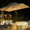 HARICSET Sonnenschirm Ampelschirm Cantilever Parasol Garden Parasol Windsicherung Marktschirm Groß 360Ḟ Rotation, Gartenschirm mit Kurbel Sonnenschutz(Size:3 * 3m(170Lbase),Color:Warmes Licht)