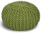 casamia Pouf Ø 55 o. 45 cm Strickhocker Sitzpouf Bodenkissen für Innen Indoor Größe ø 55 cm, Farbe grün