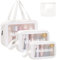 Aucuu 3 Pezzi, Borse Da Toilette Trasparente, Beauty Case in PVC, Trousse da Viaggio Impermeabile, per Cosmetici e Trucco, Portatile per Bagno, Piscina, Aereo