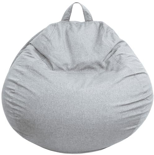 bananair - Sitzsack Kinder und Erwachsene - Weich & Bequem, Maschinenwaschbarer Bezug, Leicht Transportierbar - Gaming Sitzsack mit Füllung, Bean Bag Chair XXL (120x100 cm, Grau)