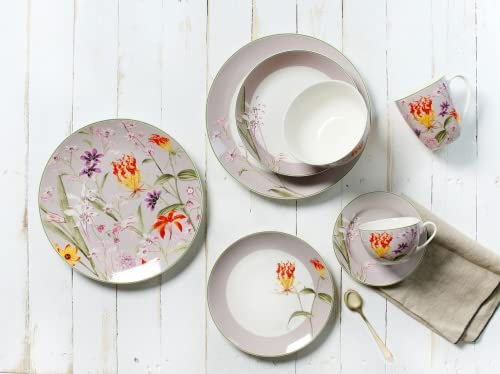 Ritzenhoff & Breker Geschirr-Serie Flora Grau Größe Speiseteller 27 cm Flora Grau