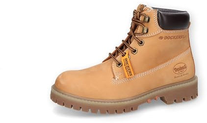 Dockers by Gerli Mujer Botas Militares, señora Botines,Forro cálido,Botas,Medias Botas,Botines,Botas de Cordones,Golden Tan,39 EU / 6 UK