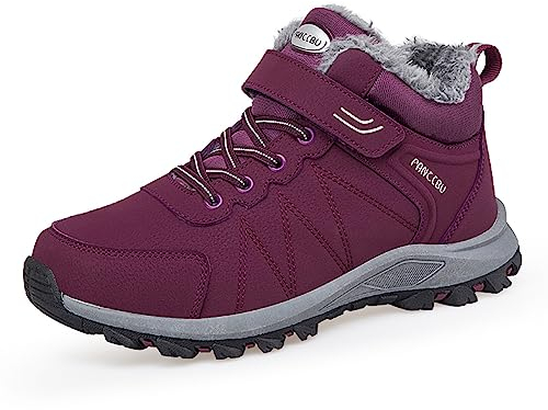 Moudn Stivali Donna Invernali Stivali da Neve Donna Caldi Foderati Stivaletti da Escursionismo Impermeabili Scarpe da Trekking Outdoor Antiscivolo
