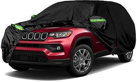 Autoabdeckung Wasserdicht Passend für Jeep Compass 2007-2026 | Atmungsaktiv Vollgarage Autoplane für Regen Sonne Staub Schutz Auto Abdeckplane Abdeckung