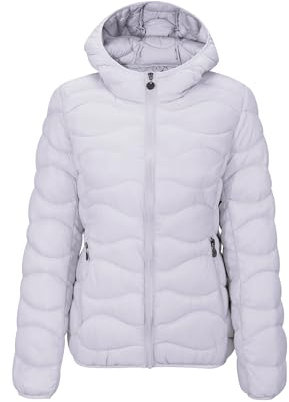 TONY BACKER giacca giubbotto imbottito outdoor donna 100 grammi con cappuccio Regular Fit (XXL, GRIGIO)