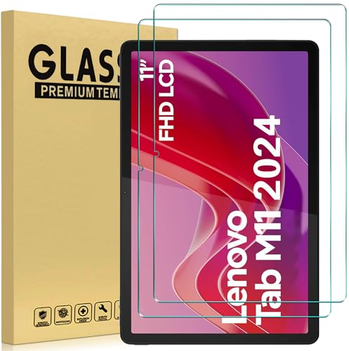 GOZOPO Screen Protector for Lenovo Tab M11 2024 / Idea Tab 2025 11 inch, 9H Tempered Glass Film, Anti Fingerprints, No Bubbles [2 Pack]