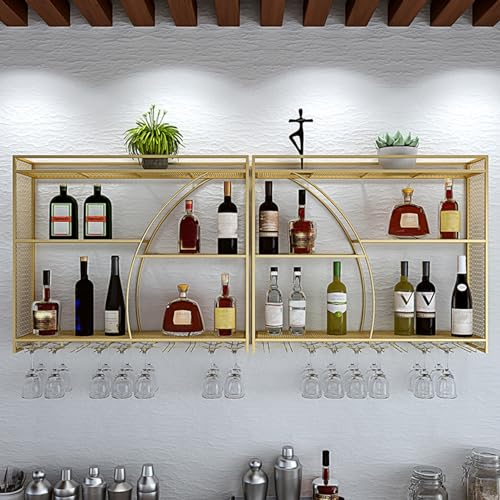 Casier Bouteille Vin,Porte Bouteille Mural,Casier à vin Mural,Rangement Bouteille de Vin,Casiers et Supports de Cuisine,Support Porte-Bouteilles et Porte-Verre,pour Restaurant,Cave à Vin,Bar-Wine ( Co