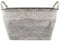 Zinktopf mit Griffen Blumentopf Metall mit Durchbrochenen Ornamenten 28x18,5x16 cm