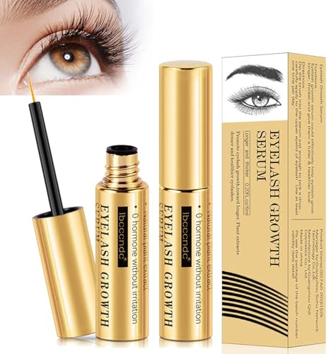 EONFAVE Long Lash Serum, Wimpernserum Ohne Hormone, Eyelash Growth Serum für Wimpernpflege, Pflegendes Wimpernwachstumsserum für Dicke Vollere und Längere Wimpern, Schützt & Kräftigt