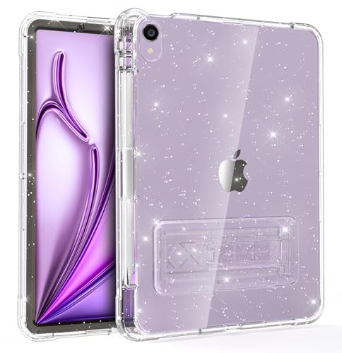 Rantice Case for iPad Air 11-inch M3 (2025) / M2 (2024), iPad Air 5th (2022) / 4th Generation (2020) 10.9 Inch, Slim Sparkly Glitter Shockproof Bumper, Cute Sparkly for Women & Girls, Clear Glitter