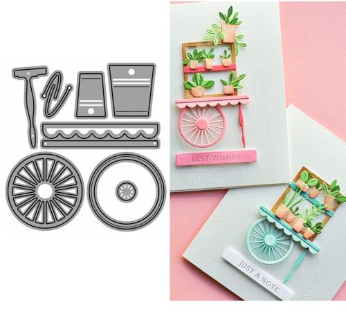 Trolley-Stanzformen für Kartenherstellung, Eimer-Metall-Stanzformen für Papier, Scrapbooking, DIY-Schablonen für Album, Party, Hochzeit, Festivals, Dekoration