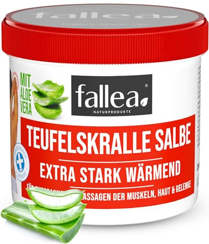 fallea Teufelskralle Wärme Creme Intensiv Wärmend 500ml Teufels Heiße Salbe lindert, lockert Verspannungen im Rücken, Nacken, Schultern, Gelenk Beschwerden, Muskelkater