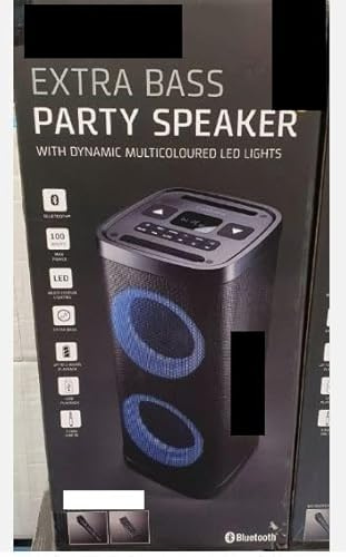 New Extra Brass Party Speaker USB Bluetooth 5hrs Playtime Get Partying