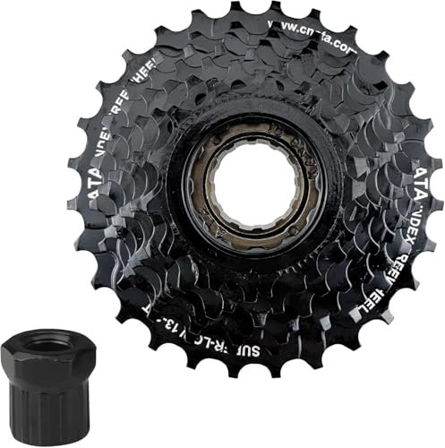 ZUKKA Bike Freewheel, 8-Fach Fahrrad Kassette 13-28T Gänge Ritzel für Zähne Zahnkranz für Mountainbikes Rennräder Falträder MTB-Fahrradteil Schwarz