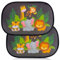 Griwuut 2 parasoles para coche con protección UV, 47 x 30 cm, para niños, con bonitos motivos de animales