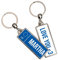 Wanapix | Porte-clés Personnalisé | Mini Plaque D'Immatriculation avec Nom | Impression recto-verso | Cadeau ou Accessoire | Plaque Bleue