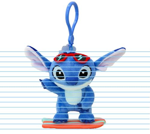 Sti-Tch En Peluche Pendentif Mignon Porte-Clés 12CM, Dessin Animé De porte Clé Poupée Sac Suspendu Jouets en Peluche