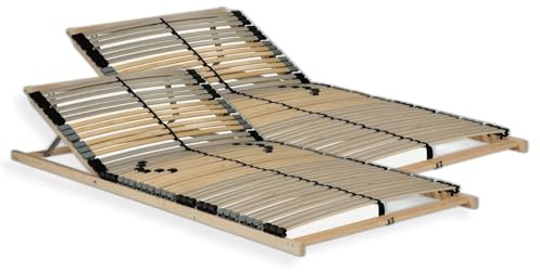 Sleepneo Lattenrost 160x200 cm – Verstellbares Kopfteil 42 Latten 7-Zonen Belastbar bis ca. 140 kg Birkenschichtholz Selbstmontage Made in Germany