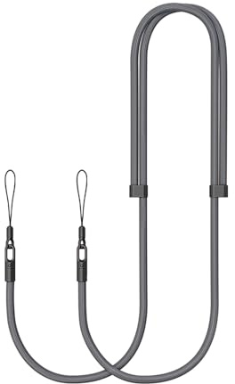 ZUBUHUHU Crossbody Strap Compatible with iPhone 17/Air/Pro/Max Phone Cases and Other Device with Dual Lanyard Holes, Adjustable Hands-Free Shoulder Neck Camera Phone Strap (Gray)